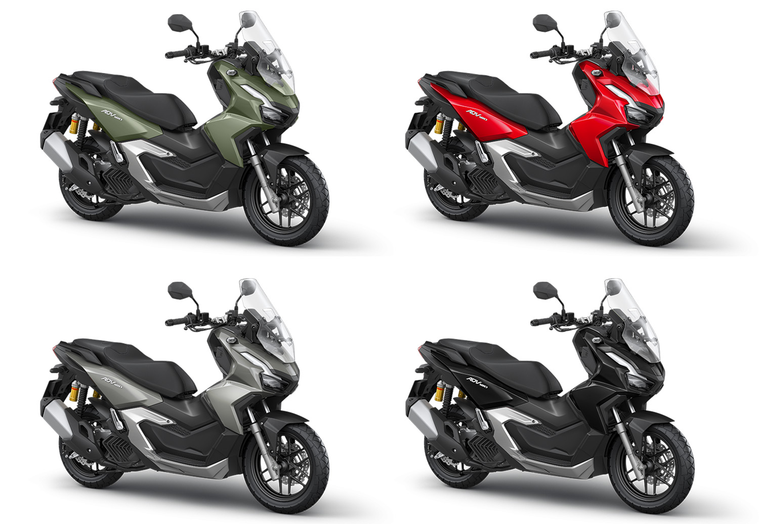 2025 Honda ADV160在泰國推出全新的軍綠車色，另外三款既有車色也獲得小更新